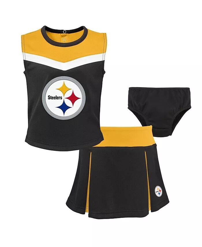 Черный комплект из трех предметов для девочек Pittsburgh Steelers Spirit Cheer Outerstuff
Черный комплект из трех предметов для девочек Pittsburgh Steelers Spirit Cheer Outerstuff
