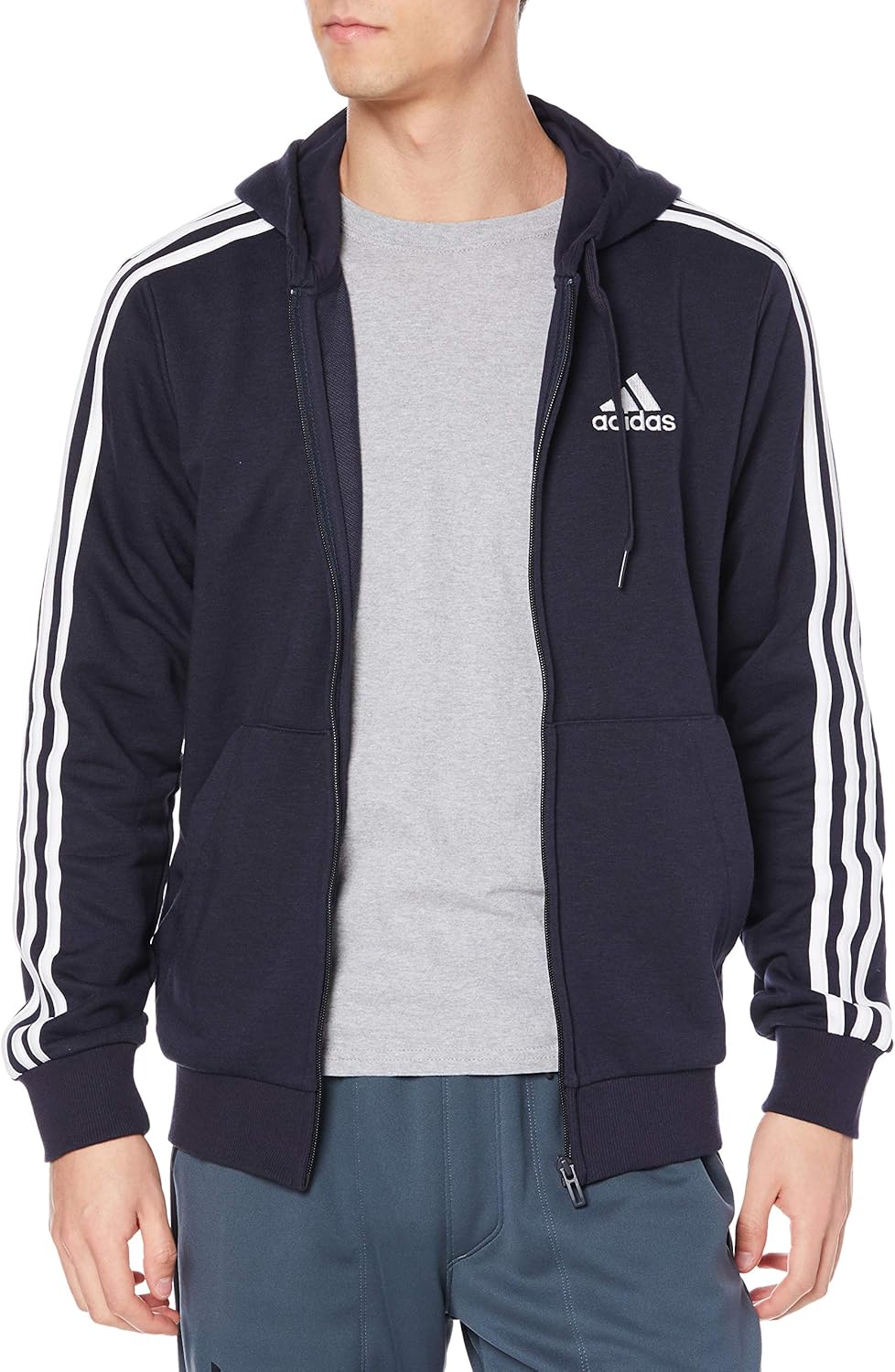 Мужская толстовка Adidas Essentials с тремя полосками на молнии, белый
Мужская толстовка Adidas Essentials с тремя полосками на молнии, белый