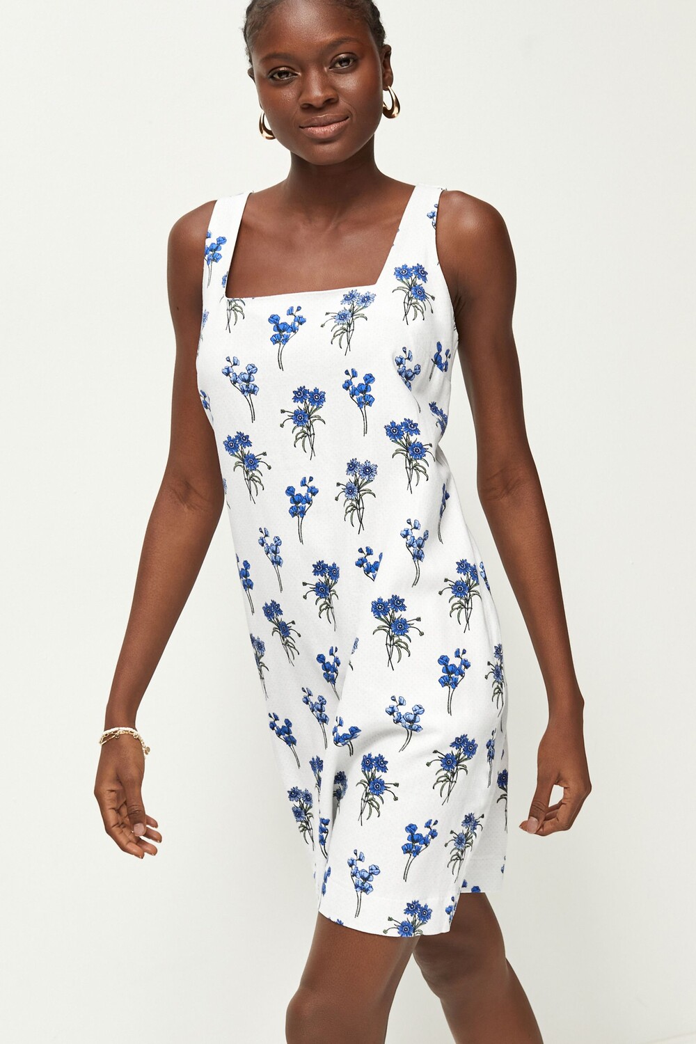 Льняное мини-платье с квадратным вырезом Next, белый
Льняное мини-платье с квадратным вырезом Next, белый