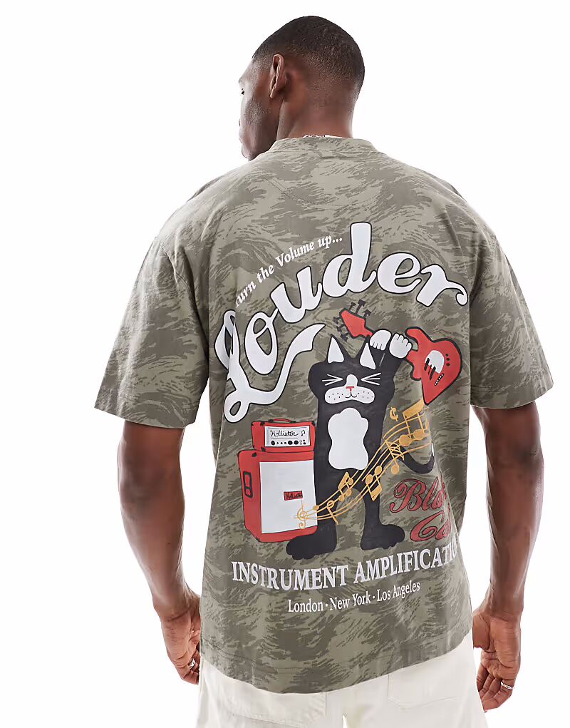 Футболка Hollister с принтом домашних животных, свободного кроя, зеленого цвета
Футболка Hollister с принтом домашних животных, свободного кроя, зеленого цвета