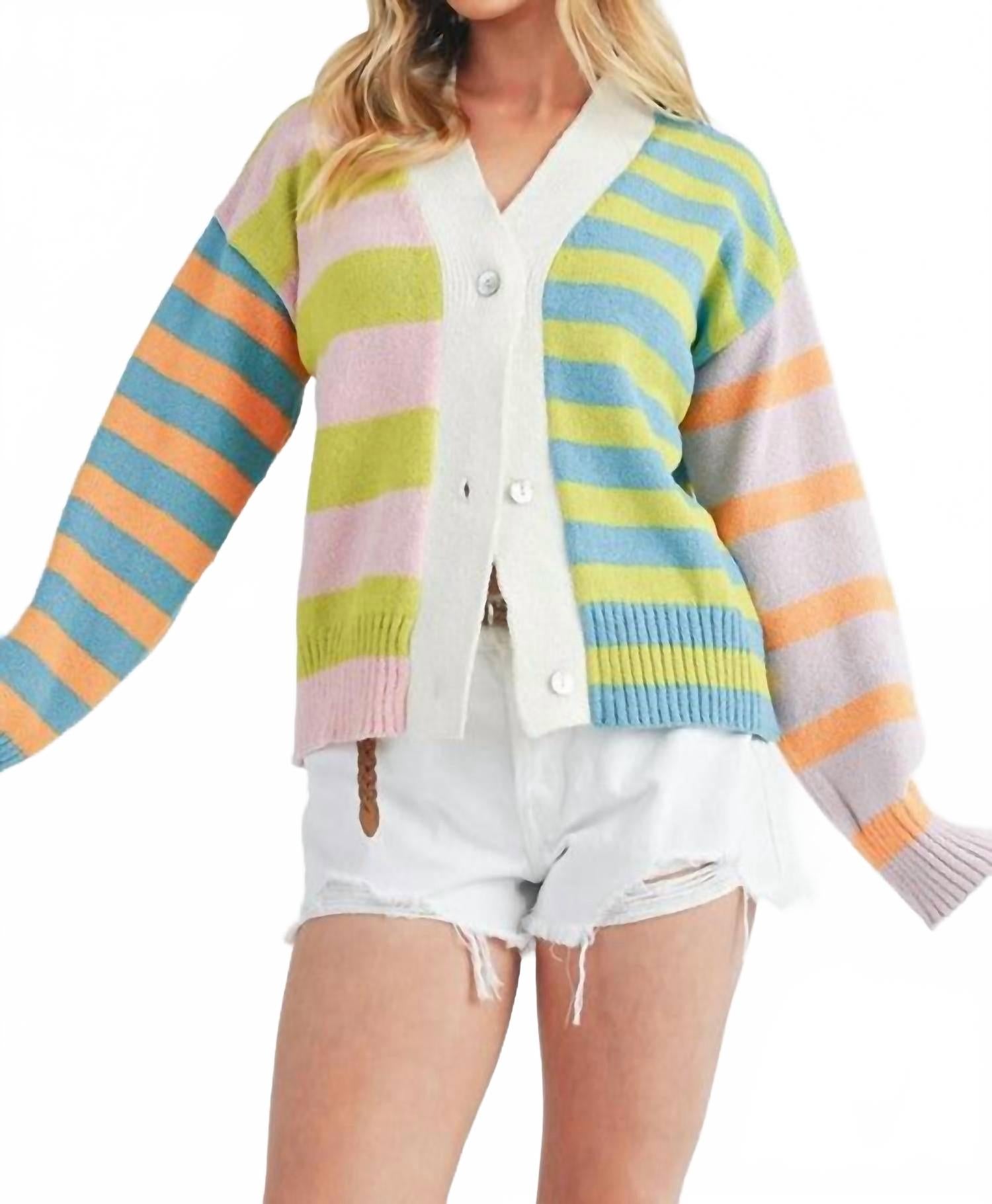 Кардиган Флавия в разноцветном исполнении AEMI + CO, мультиколор
Кардиган Флавия в разноцветном исполнении AEMI + CO, мультиколор