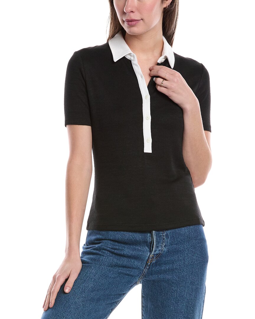 Rag & bone Трикотажная рубашка-поло с пуговицами, черный 
Rag & bone Трикотажная рубашка-поло с пуговицами, черный