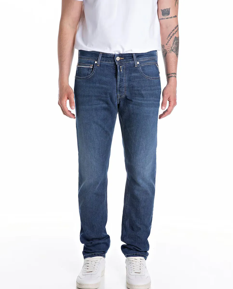 Мужские джинсы-вакеро прямого кроя с пятью карманами Replay, синий
Мужские джинсы-вакеро прямого кроя с пятью карманами Replay, синий