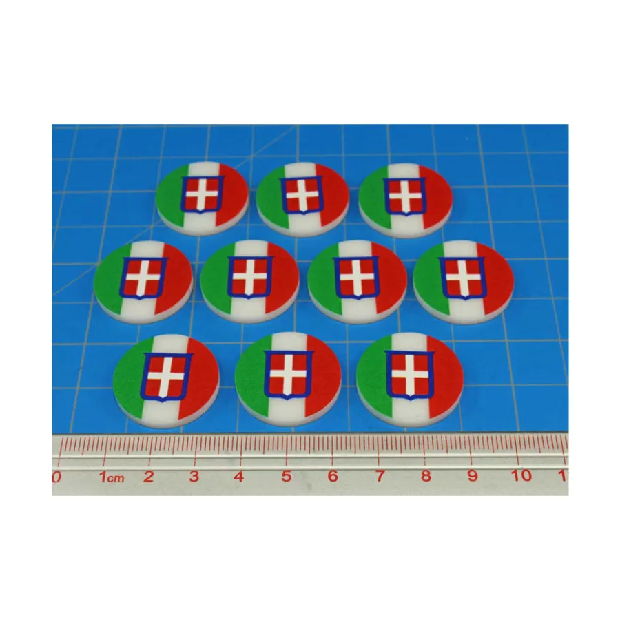 Премиум-печатные жетоны крупных фракций времен Второй мировой войны — итальянский щит Савойи, Token Sets - WWII Factions & Flags
Премиум-печатные жетоны крупных фракций времен Второй мировой войны — итальянский щит Савойи, Token Sets - WWII Factions & Flags