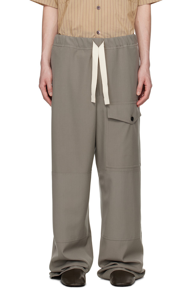 Широкие брюки Dries Van Noten, цвет cement
Широкие брюки Dries Van Noten, цвет cement