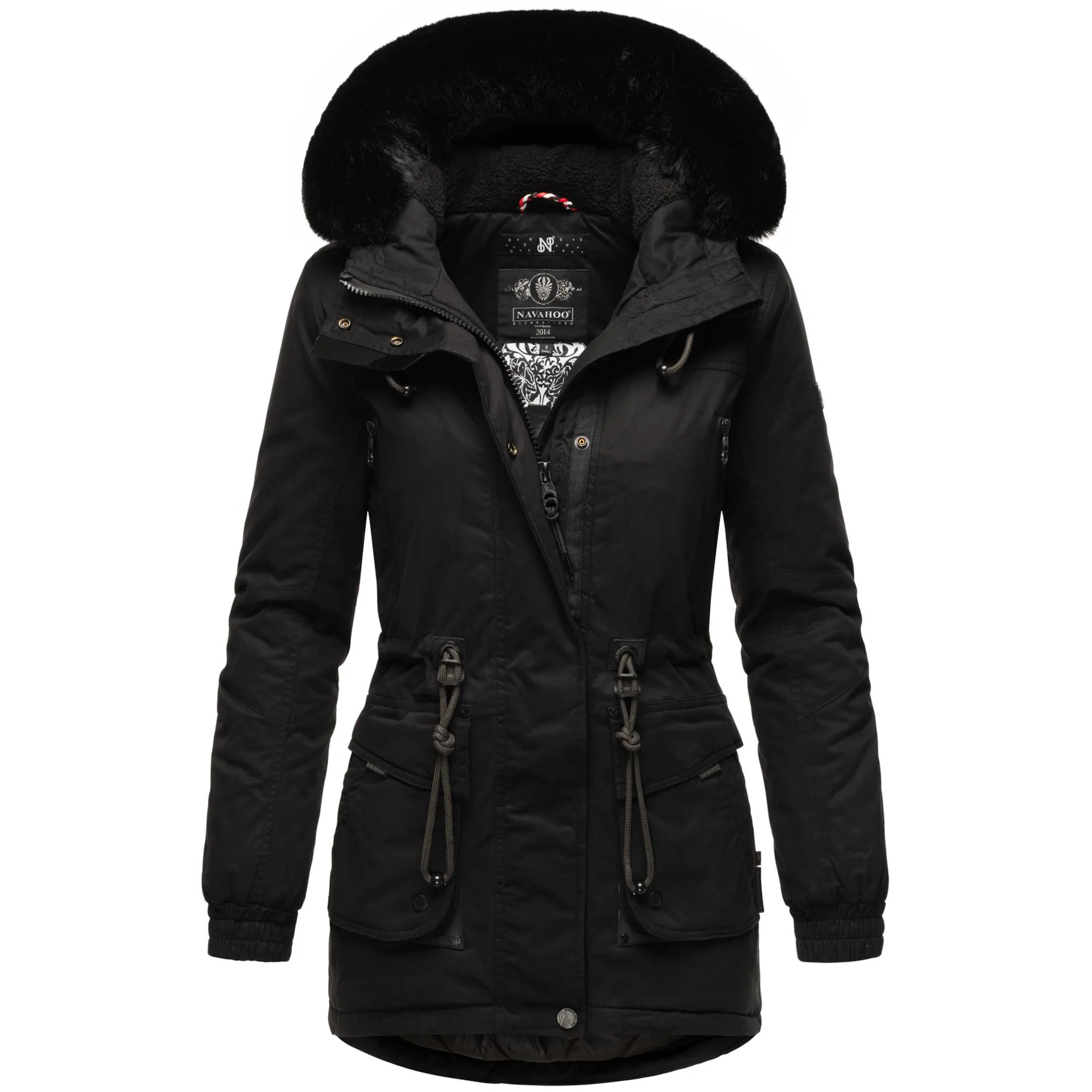 Зимнее пальто Marikoo "Olessaa", спортивная хлопковая парка на зиму, черный 
Зимнее пальто Marikoo "Olessaa", спортивная хлопковая парка на зиму, черный