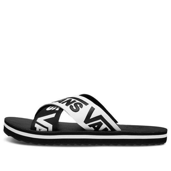 Тапочки cross strap black/white Vans, черный
Тапочки cross strap black/white Vans, черный