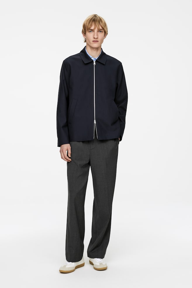 Куртка на молнии из шерсти и хлопка Arket, синий
Куртка на молнии из шерсти и хлопка Arket, синий