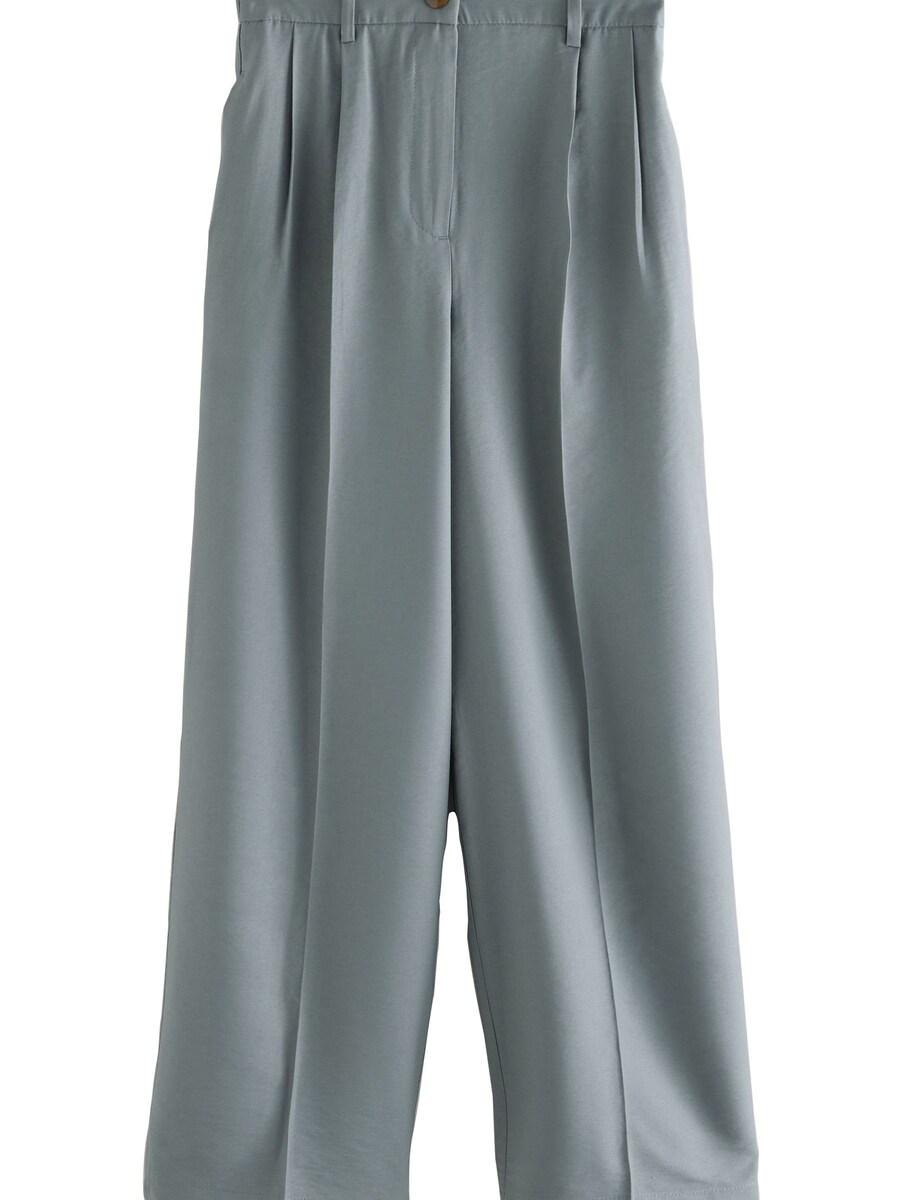 Широкие брюки со складками спереди Next, серый
Широкие брюки со складками спереди Next, серый