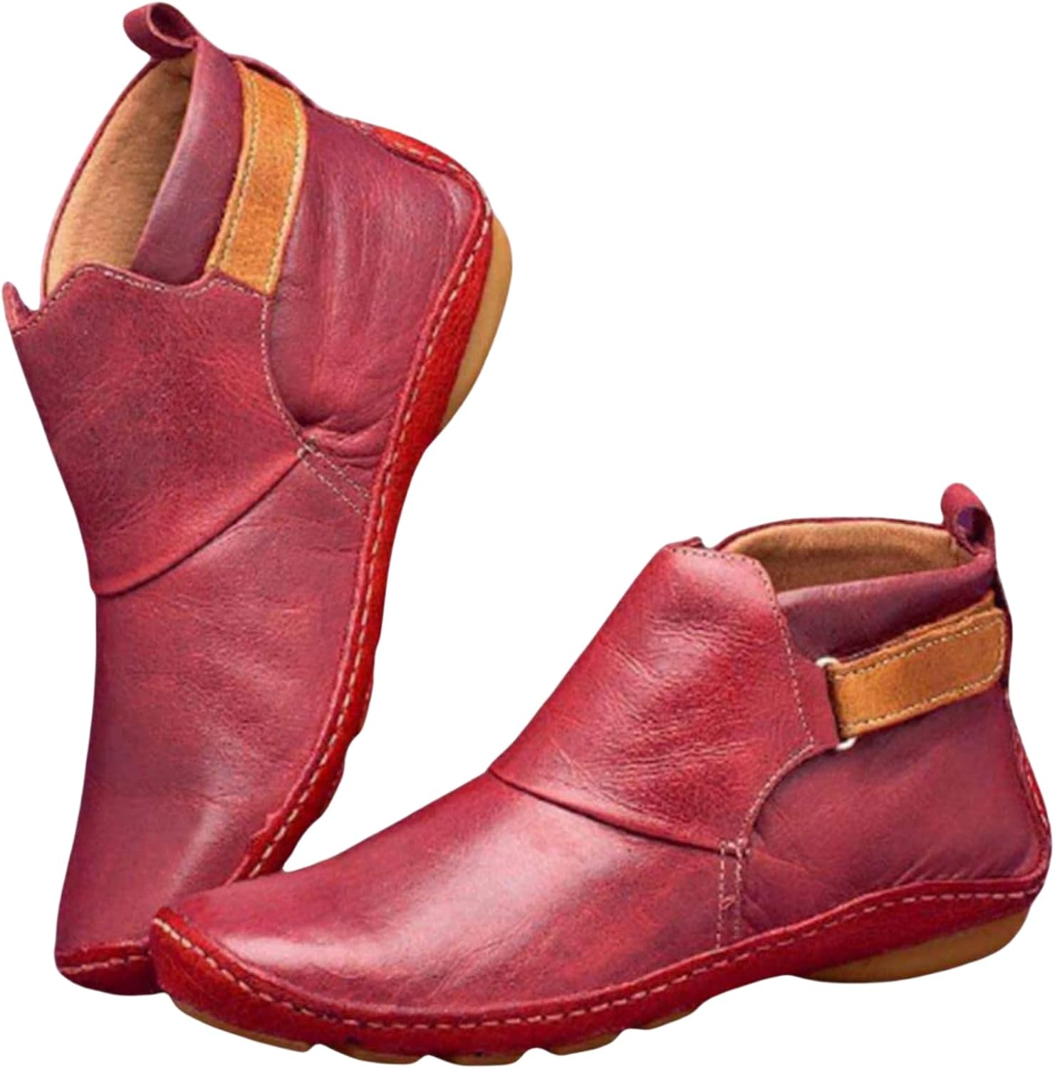 Женские ботинки Wankang на низком каблуке Челси, из искусственной кожи, с заостренным носком, широкие, без шнуровки, короткие ботильоны, красный
Женские ботинки Wankang на низком каблуке Челси, из искусственной кожи, с заостренным носком, широкие, без шнуровки, короткие ботильоны, красный