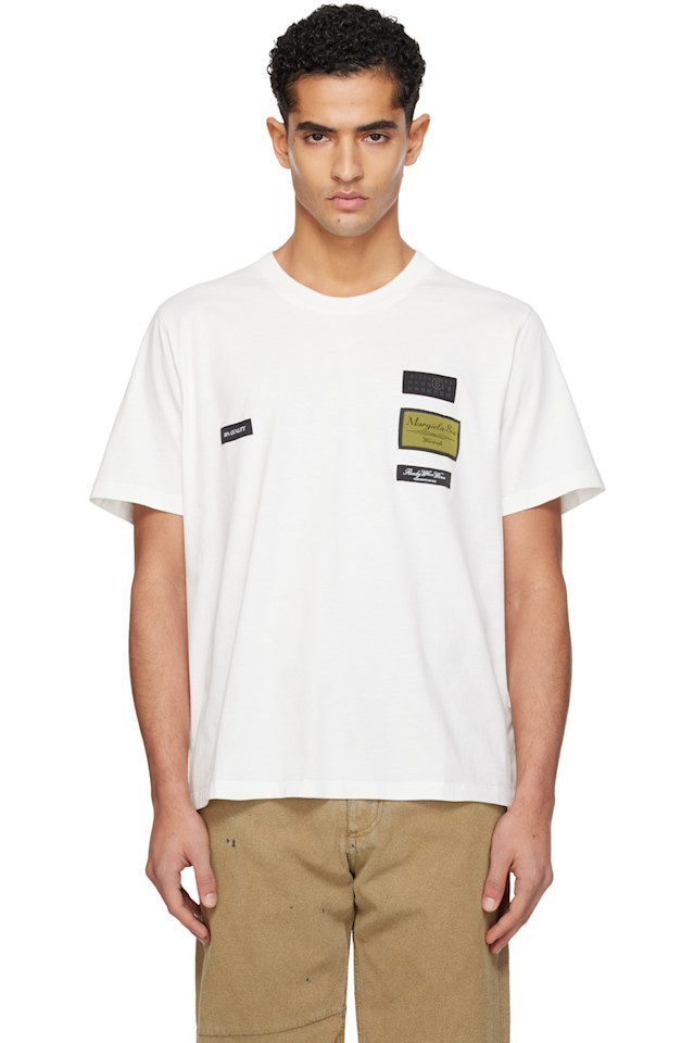 Нашивка с логотипом на футболке Mm6 Maison Margiela, белый
Нашивка с логотипом на футболке Mm6 Maison Margiela, белый