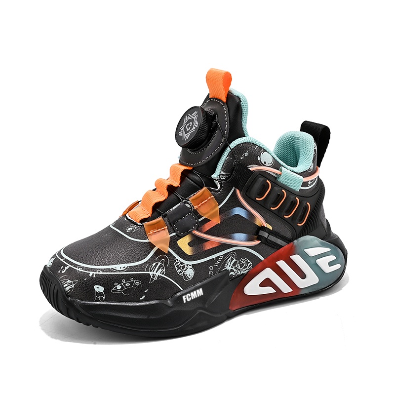 Противоскользящие износостойкие повседневные кроссовки средней высоты для детей FCMM, черный/оранжевый
Противоскользящие износостойкие повседневные кроссовки средней высоты для детей FCMM, черный/оранжевый