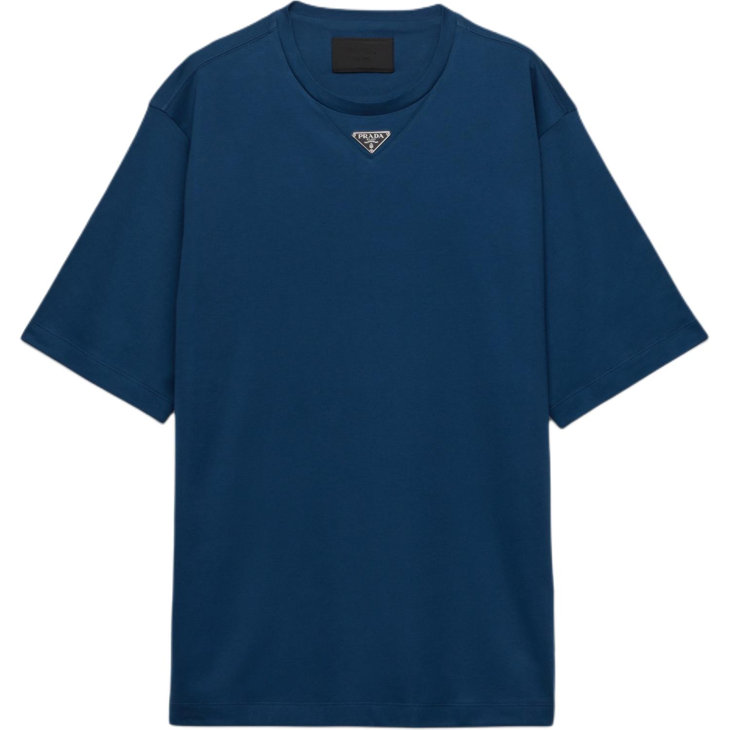 Футболка Cotton T-shirt с треугольным логотипом PRADA, синий
Футболка Cotton T-shirt с треугольным логотипом PRADA, синий
