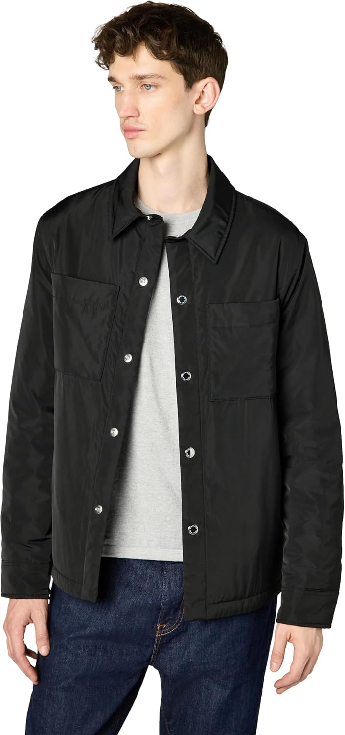 Michael Kors мужская утепленная нейлоновая рубашка-куртка, Black
Michael Kors мужская утепленная нейлоновая рубашка-куртка, Black