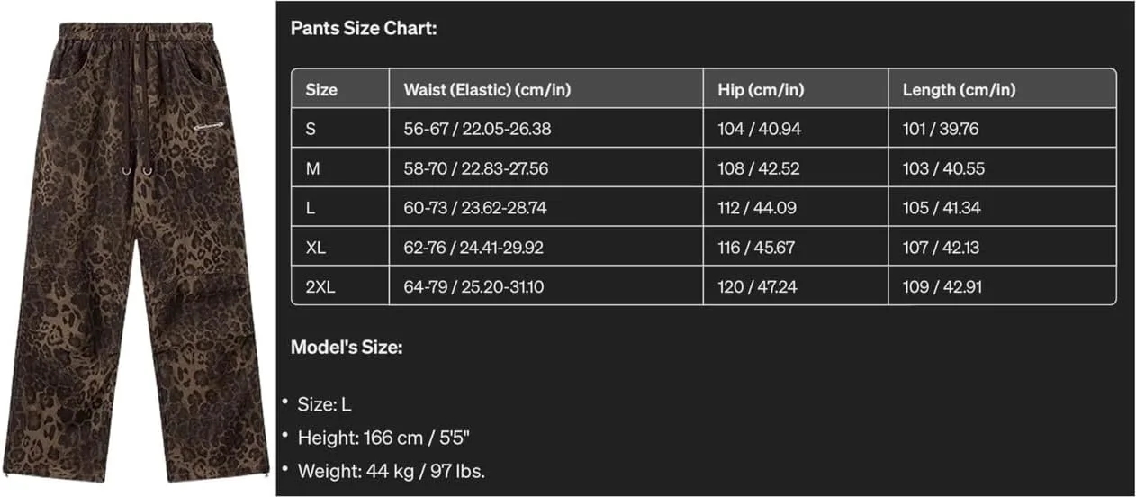 Винтажные джинсы с леопардовым принтом для женщин в стиле Y2K NUFIWI
Винтажные джинсы с леопардовым принтом для женщин в стиле Y2K NUFIWI