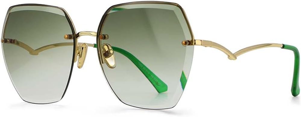 Женские солнцезащитные очки неправильной формы с градиентным переходом цвета, модные женские солнцезащитные очки без оправы с металлическими изогнутыми дужками KTUCN, Green
Женские солнцезащитные очки неправильной формы с градиентным переходом цвета, модные женские солнцезащитные очки без оправы с металлическими изогнутыми дужками KTUCN, Green