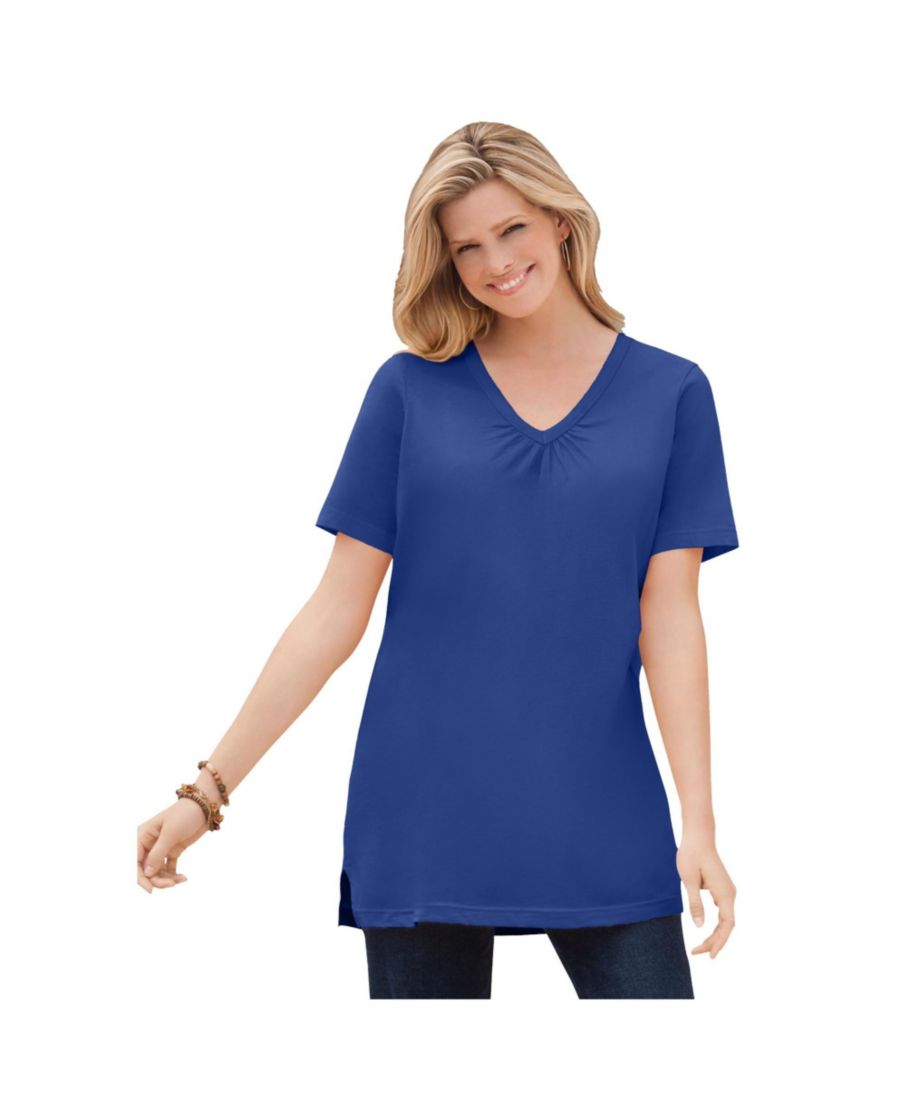 Туника с короткими рукавами и V-образным вырезом от Plus Size Within Perfect Woman Within, Ultra blue
Туника с короткими рукавами и V-образным вырезом от Plus Size Within Perfect Woman Within, Ultra blue