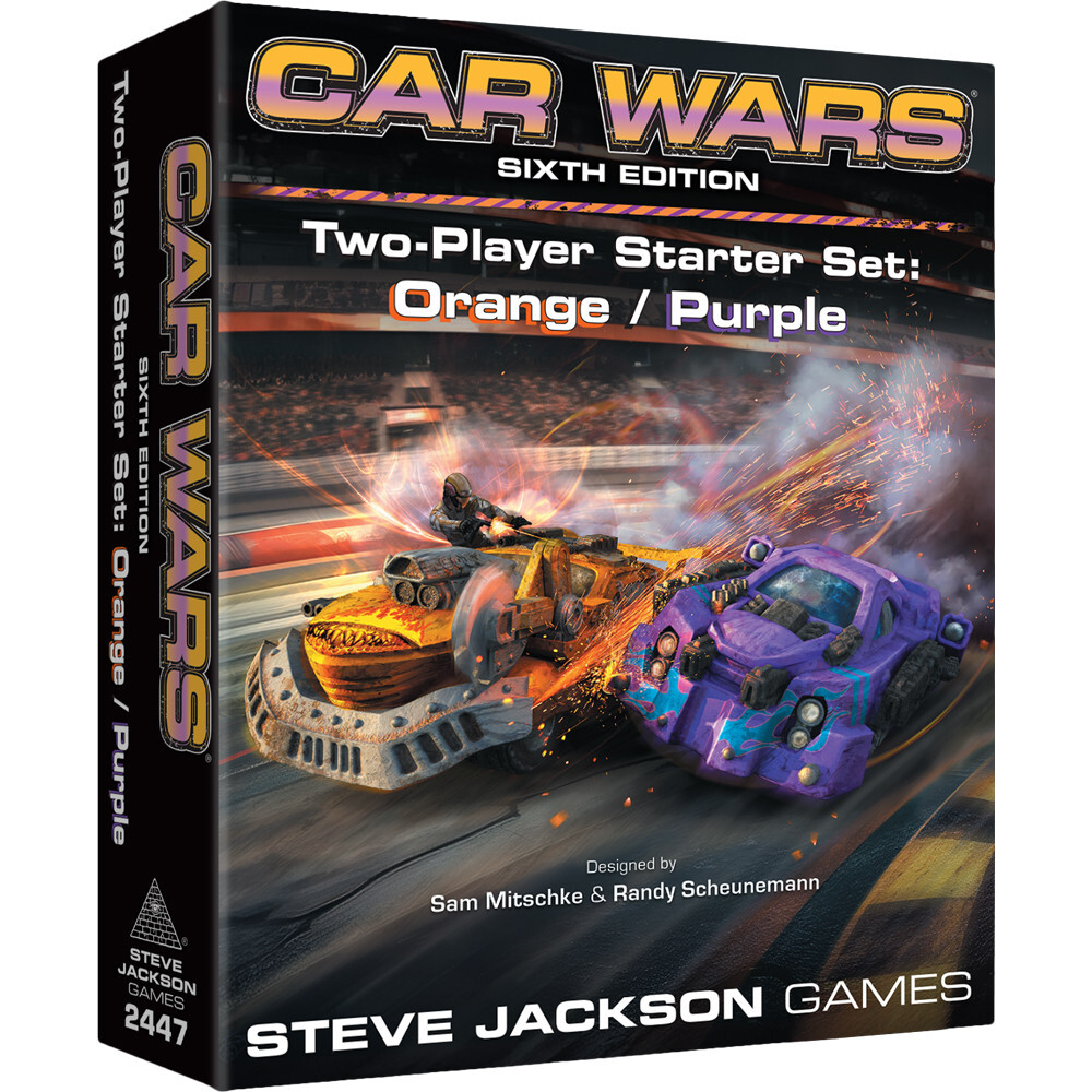 Настольная игра Steve Jackson Games Car Wars 6E: Two-Player Starter Set - Orange/Purple
Настольная игра Steve Jackson Games Car Wars 6E: Two-Player Starter Set - Orange/Purple