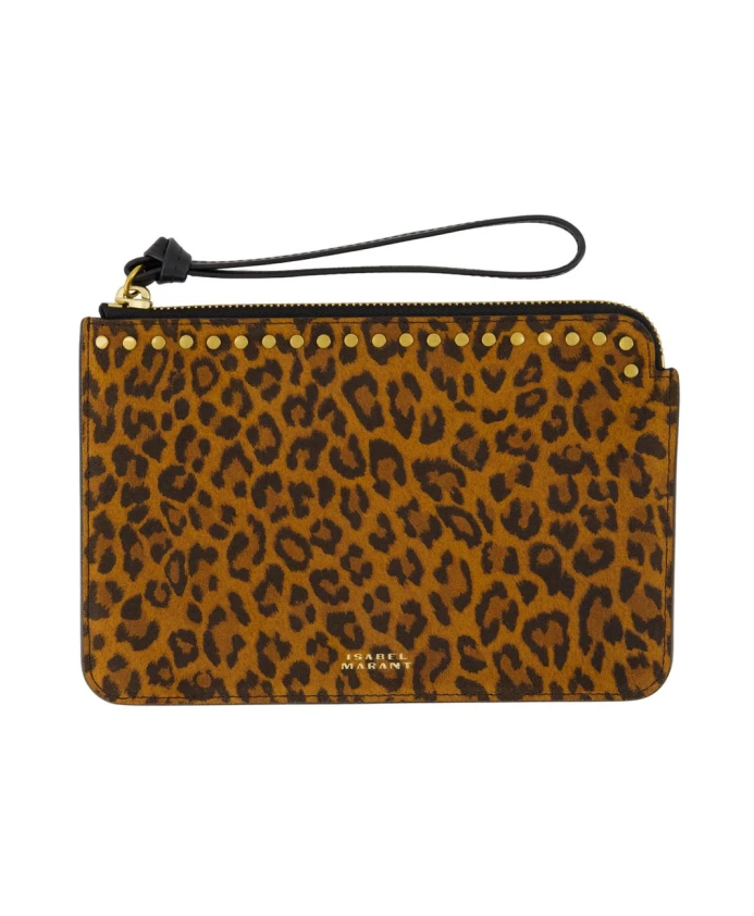 Кожаная сумка-клатч с леопардовым принтом Isabel Marant, коричневый
Кожаная сумка-клатч с леопардовым принтом Isabel Marant, коричневый