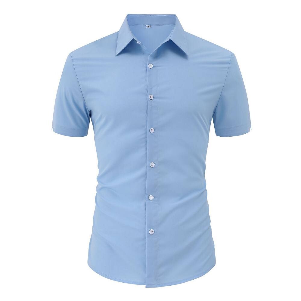 Мужские рубашки с короткими рукавами и пуговицами, приталенные классические рубашки Kojooin, цвет Light Blue
Мужские рубашки с короткими рукавами и пуговицами, приталенные классические рубашки Kojooin, цвет Light Blue