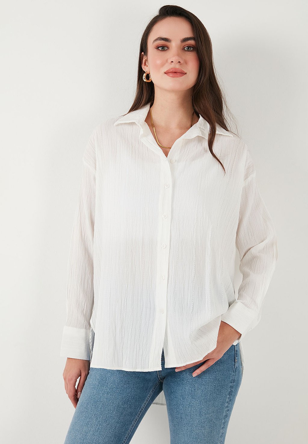 Блузка на пуговицах LELA, белый
Блузка на пуговицах LELA, белый