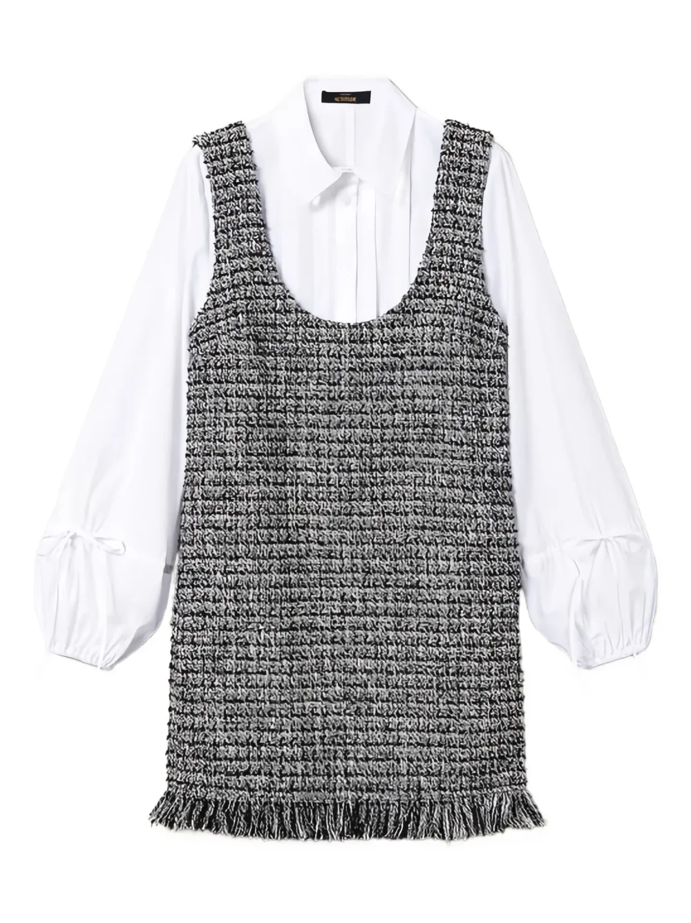 Многослойное платье мини из твида Twinset, черный
Многослойное платье мини из твида Twinset, черный