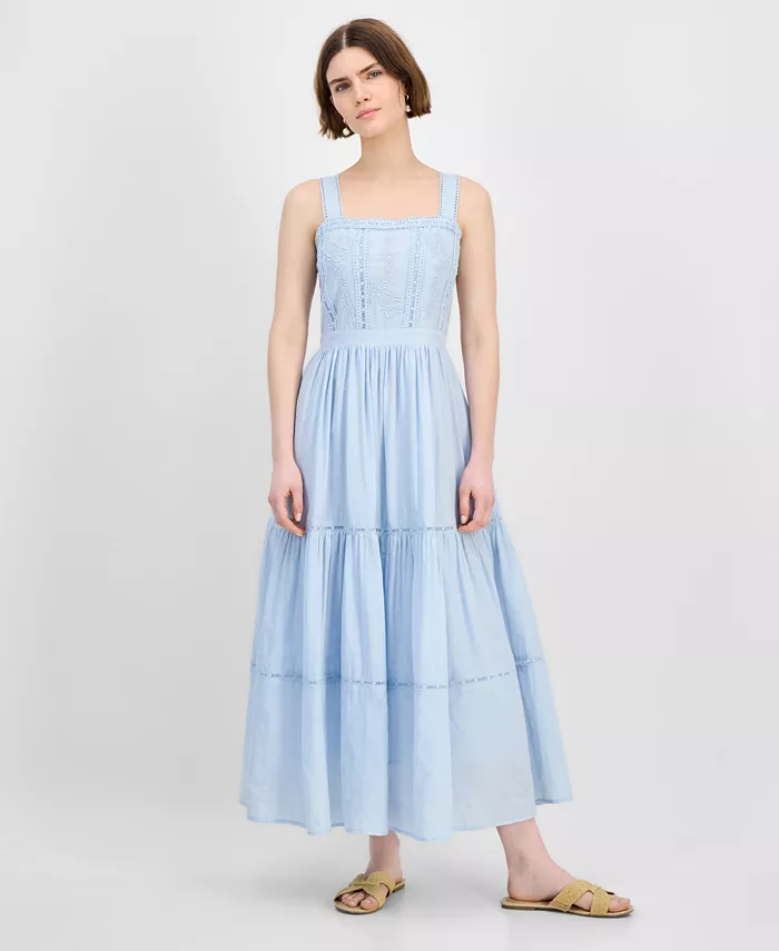 Женское вышитое хлопковое макси-платье And Now This, синий
Женское вышитое хлопковое макси-платье And Now This, синий