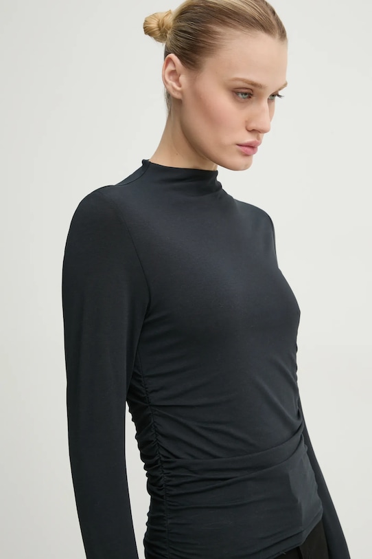 Лонгслив Abercrombie & Fitch, черный 
Лонгслив Abercrombie & Fitch, черный