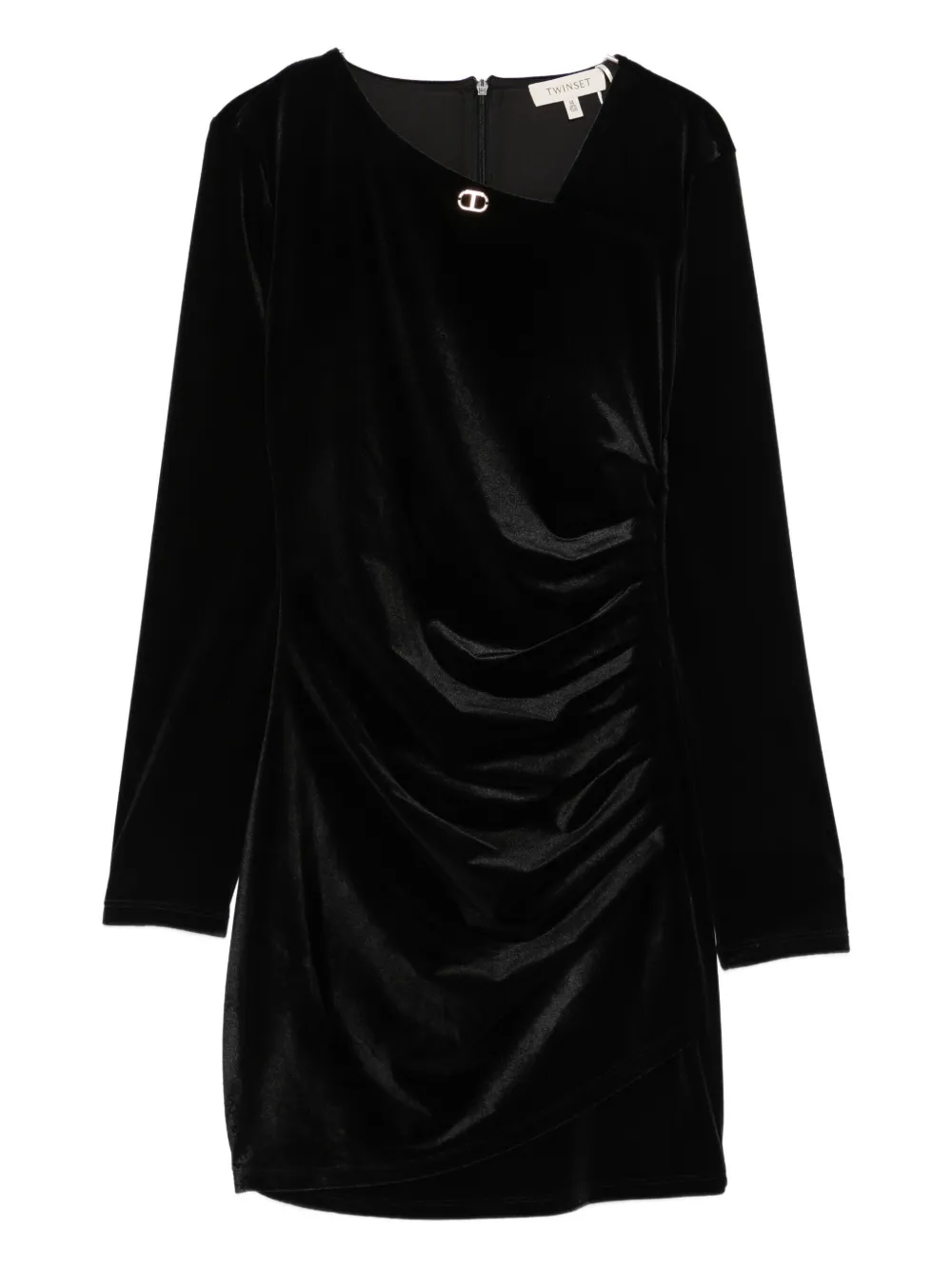 Мини-платье с асимметричным вырезом TWINSET Kids, черный
Мини-платье с асимметричным вырезом TWINSET Kids, черный
