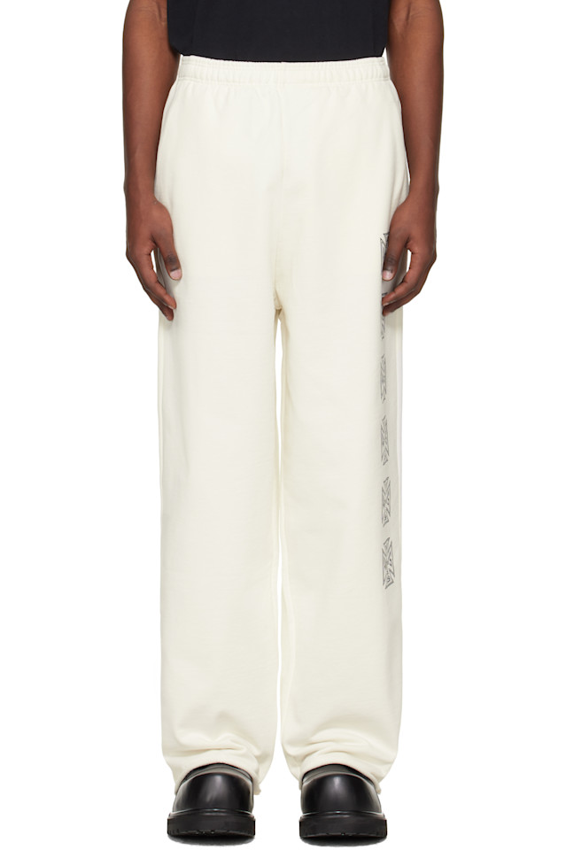Vetements Спортивные штаны Off-White в байкерском стиле с перекрестными полосами
Vetements Спортивные штаны Off-White в байкерском стиле с перекрестными полосами