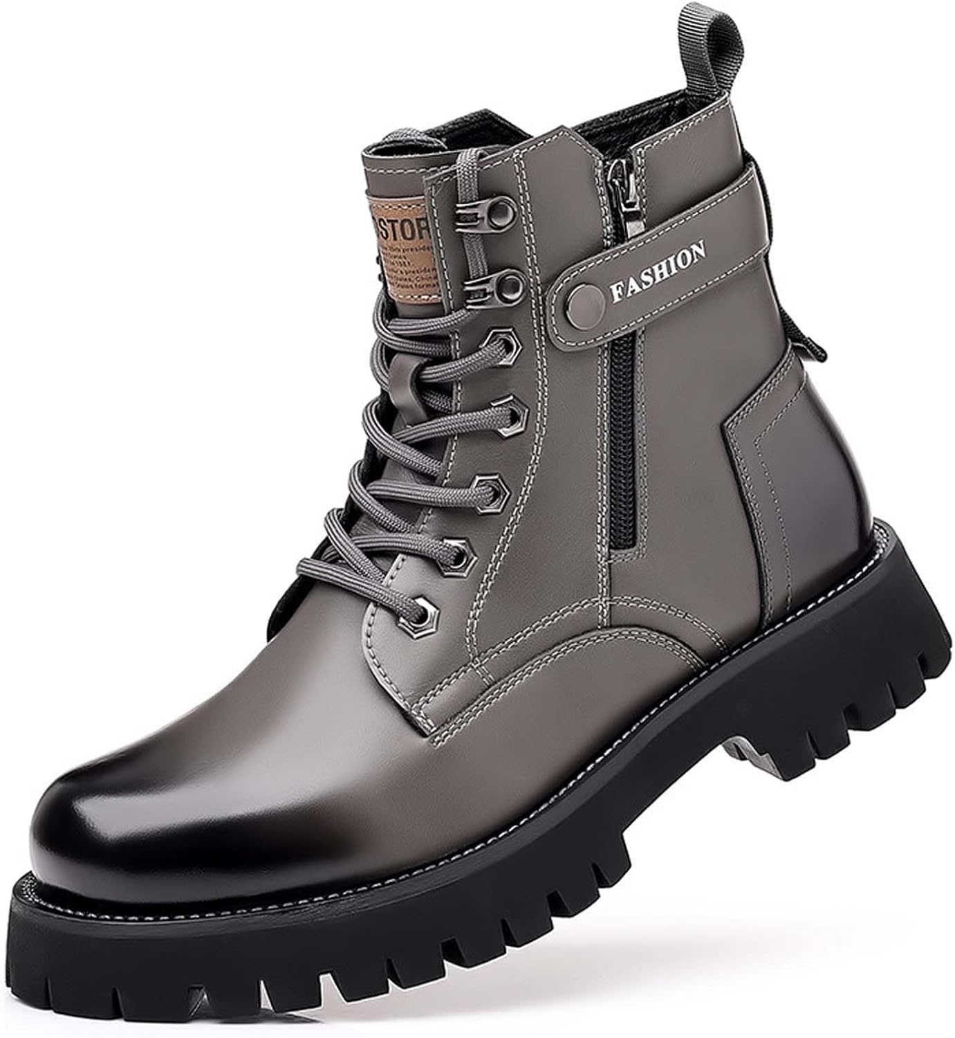 Ботинки для мужчин Ботинки повседневные С боковой молнией Кожаные мотоциклетные боевые ботильоны Мужские тактические обувь Generic, серый
Ботинки для мужчин Ботинки повседневные С боковой молнией Кожаные мотоциклетные боевые ботильоны Мужские тактические обувь Generic, серый