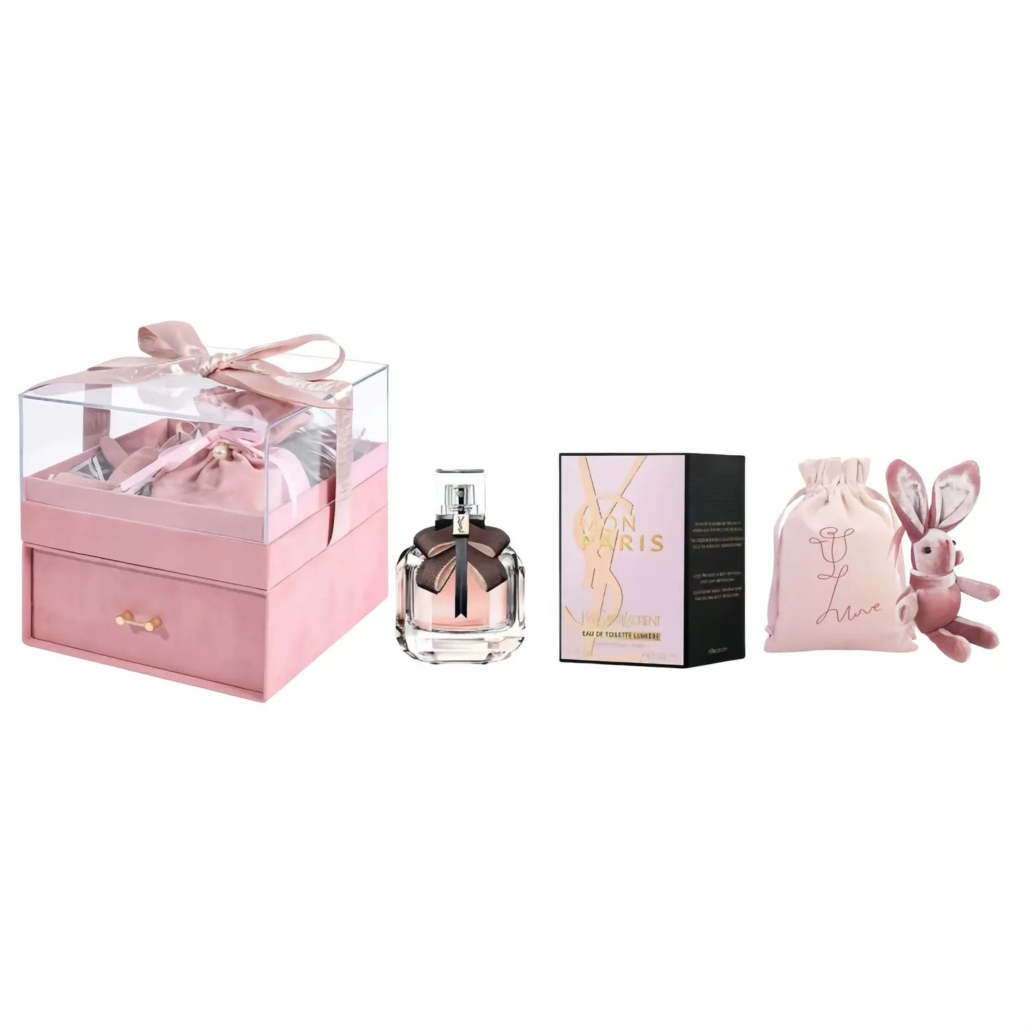 Набор духов Reverse Paris Light Glory, Eau De Parfum, Eau De Toilette 30 мл/50 мл/90 мл + Rabbit + парфюмерная сумочка SAINT LAURENT
Набор духов Reverse Paris Light Glory, Eau De Parfum, Eau De Toilette 30 мл/50 мл/90 мл + Rabbit + парфюмерная сумочка SAINT LAURENT