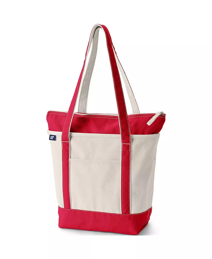 Средняя холщовая сумка-тоут с карманом, верхом на молнии и длинной ручкой Lands' End, красный
Средняя холщовая сумка-тоут с карманом, верхом на молнии и длинной ручкой Lands' End, красный