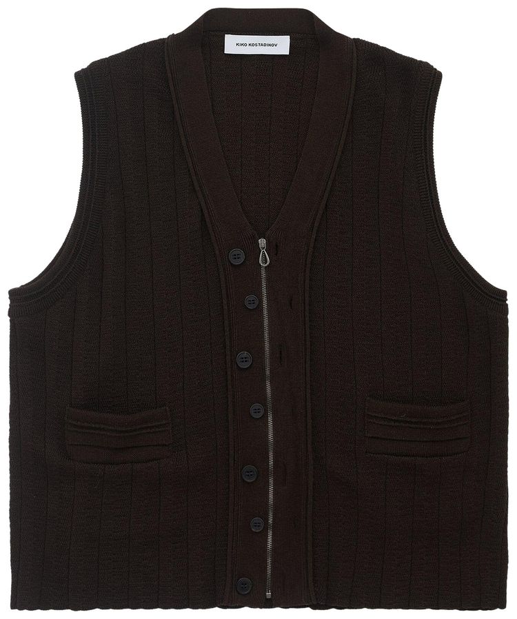 Kiko Kostadinov Вязаный жилет Fitz, красный
Kiko Kostadinov Вязаный жилет Fitz, красный