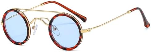 Популярные модные маленькие круглые солнцезащитные очки для женщин в винтажном стиле металл-панк, мужские очки с прозрачными линзами и защитой от УФ-излучения UV400 MTZJH, Leopard Blue
Популярные модные маленькие круглые солнцезащитные очки для женщин в винтажном стиле металл-панк, мужские очки с прозрачными линзами и защитой от УФ-излучения UV400 MTZJH, Leopard Blue