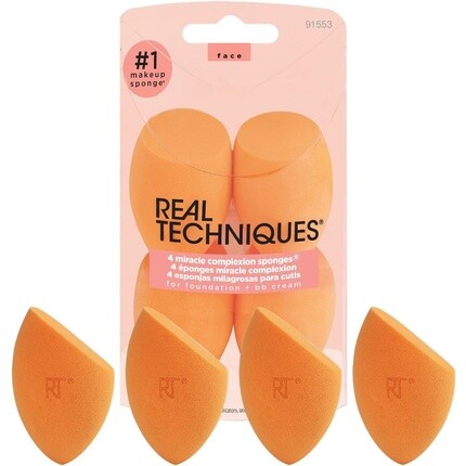 Спонжи Miracle Complexion Sponge, 4 шт., упаковка из 4 шт., Real Techniques
Спонжи Miracle Complexion Sponge, 4 шт., упаковка из 4 шт., Real Techniques