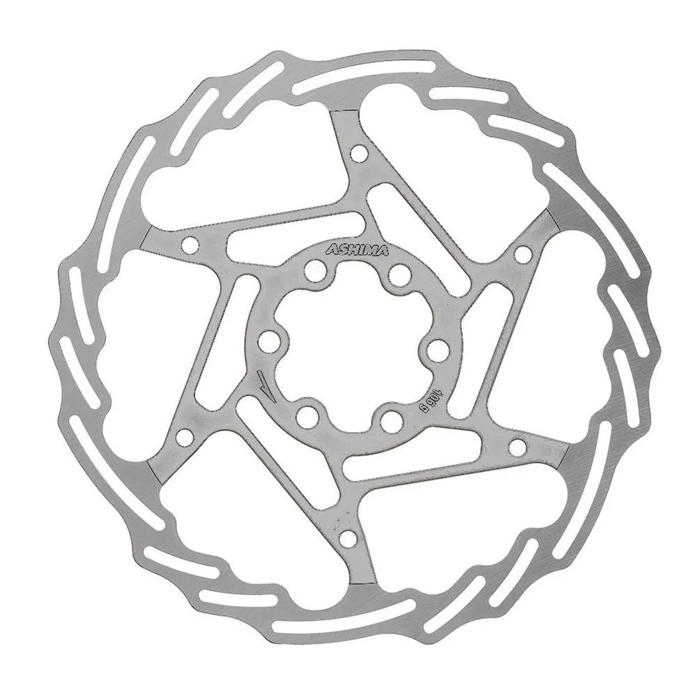 Тормозной диск Ashima Aro 19 6B, серебряный 
Тормозной диск Ashima Aro 19 6B, серебряный