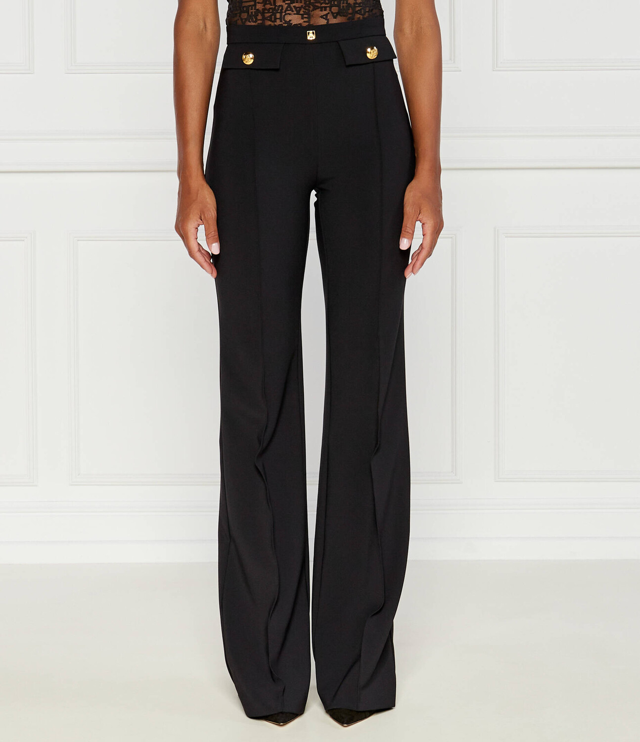 Брюки Elisabetta Franchi flare fit, черный
Брюки Elisabetta Franchi flare fit, черный