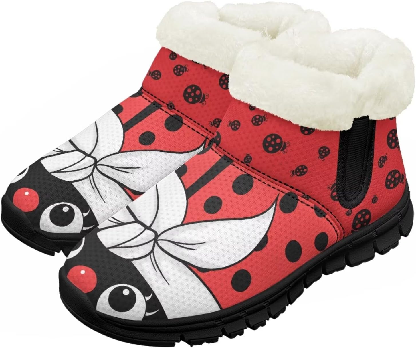 Зимние сапожки для девочек-детей, противоскользящие прогулочные кроссовки с меховой подкладкой, без шнурков, теплые короткие ботинки Pointodoor, Ladybug Printed
Зимние сапожки для девочек-детей, противоскользящие прогулочные кроссовки с меховой подкладкой, без шнурков, теплые короткие ботинки Pointodoor, Ladybug Printed