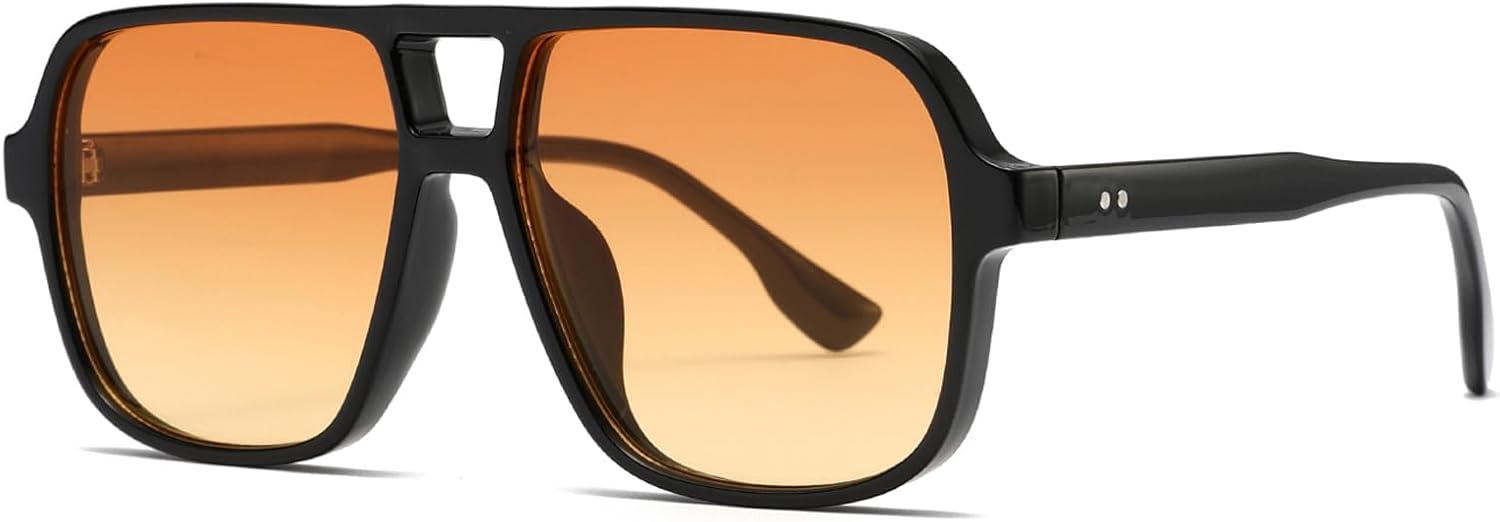 Солнцезащитные очки Long Keeper Retro Square для женщин и мужчин, модные квадратные солнцезащитные очки в авиационном стиле 70-х годов, винтажные пилотские очки с защитой от УФ-излучения UV400, Black Frame - Orange Lens
Солнцезащитные очки Long Keeper Retro Square для женщин и мужчин, модные квадратные солнцезащитные очки в авиационном стиле 70-х годов, винтажные пилотские очки с защитой от УФ-излучения UV400, Black Frame - Orange Lens