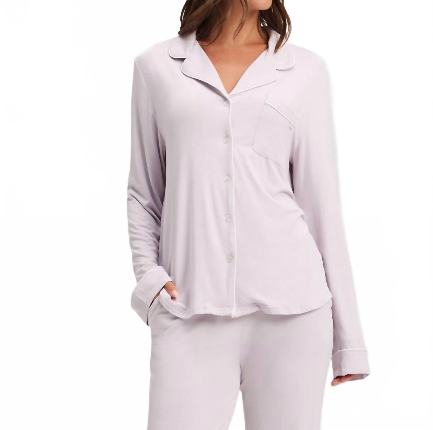 Пижамный топ из бамбука с длинными рукавами, цвет сиреневый Cozy Earth, сиреневый
Пижамный топ из бамбука с длинными рукавами, цвет сиреневый Cozy Earth, сиреневый