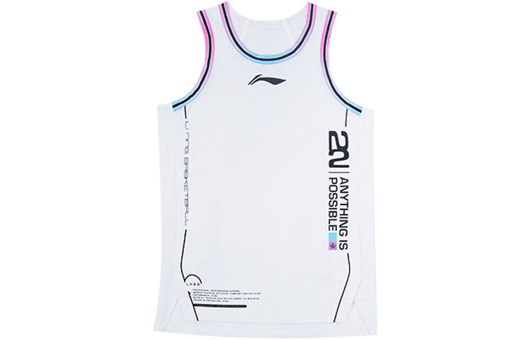 Спортивная баскетбольная коллекция баскетбольная майка унисекс белая Lining, белый 
Спортивная баскетбольная коллекция баскетбольная майка унисекс белая Lining, белый