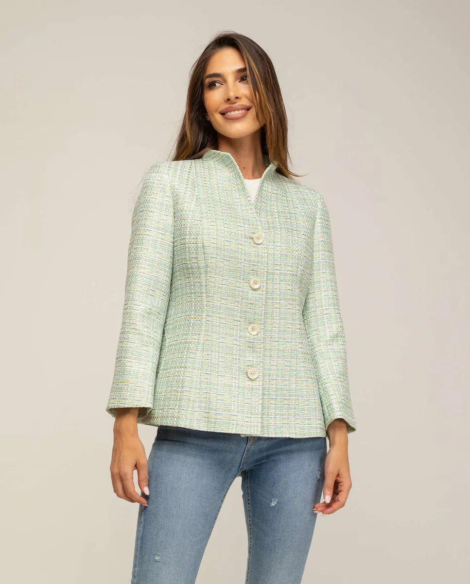 Женский приталенный жакет с французскими рукавами Fsh, светло-зеленый
Женский приталенный жакет с французскими рукавами Fsh, светло-зеленый