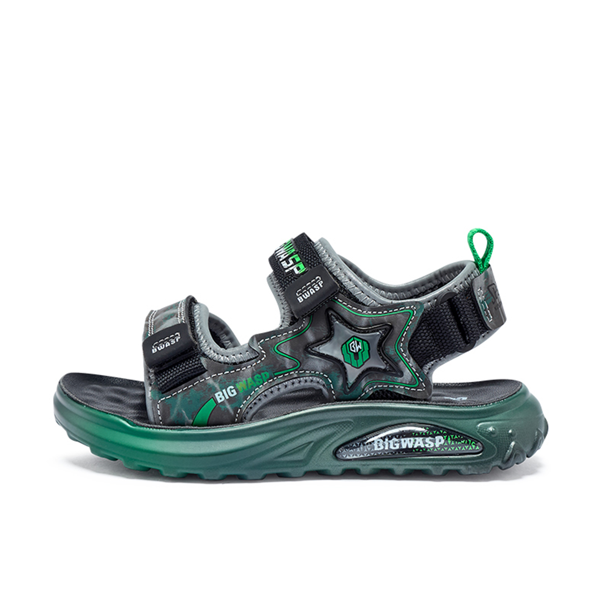 Детские сандалии с противоскользящей подошвой, дышащие, легкие, амортизирующие, износостойкие BIG WASP, камуфляж/оранжевый 
Детские сандалии с противоскользящей подошвой, дышащие, легкие, амортизирующие, износостойкие BIG WASP, камуфляж/оранжевый