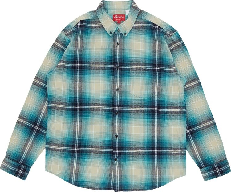Рубашка Supreme Shadow Plaid Flannel Shirt 'Blue', синий 
Рубашка Supreme Shadow Plaid Flannel Shirt 'Blue', синий