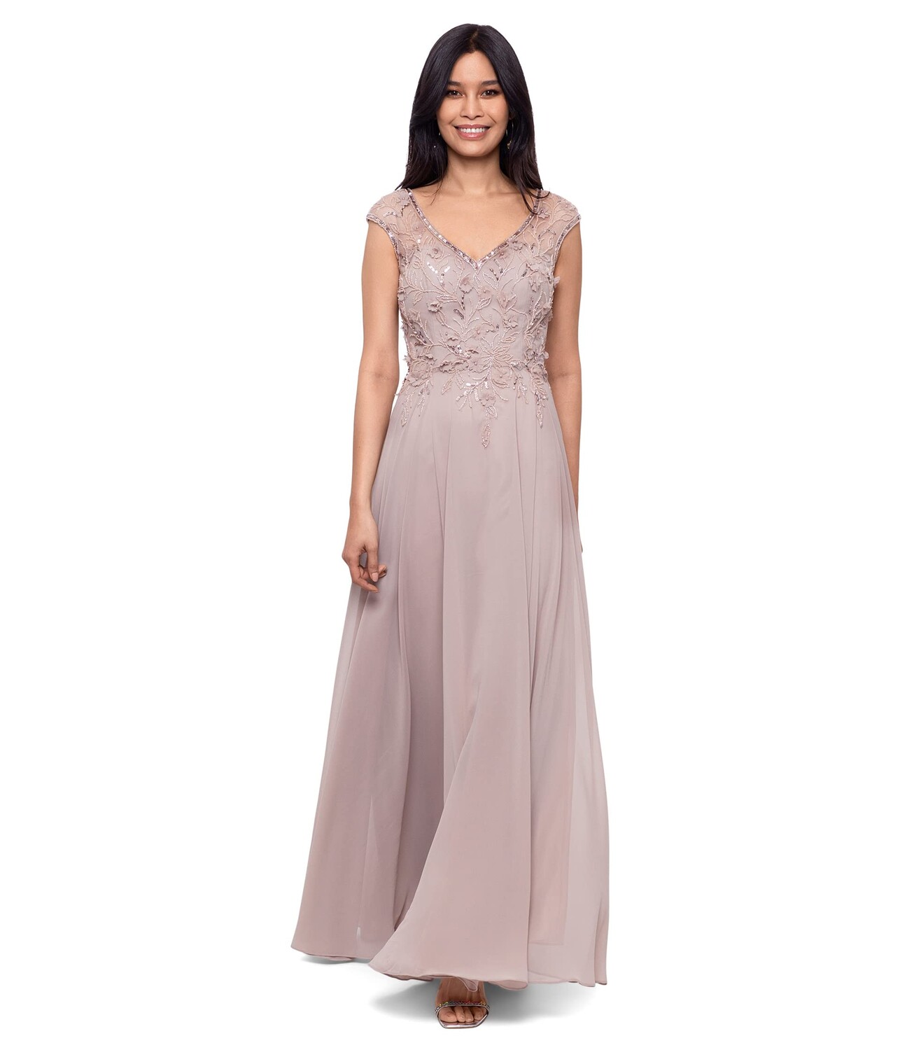 Платье XSCAPE, Long Chiffon Skirt with Beaded Top
Платье XSCAPE, Long Chiffon Skirt with Beaded Top