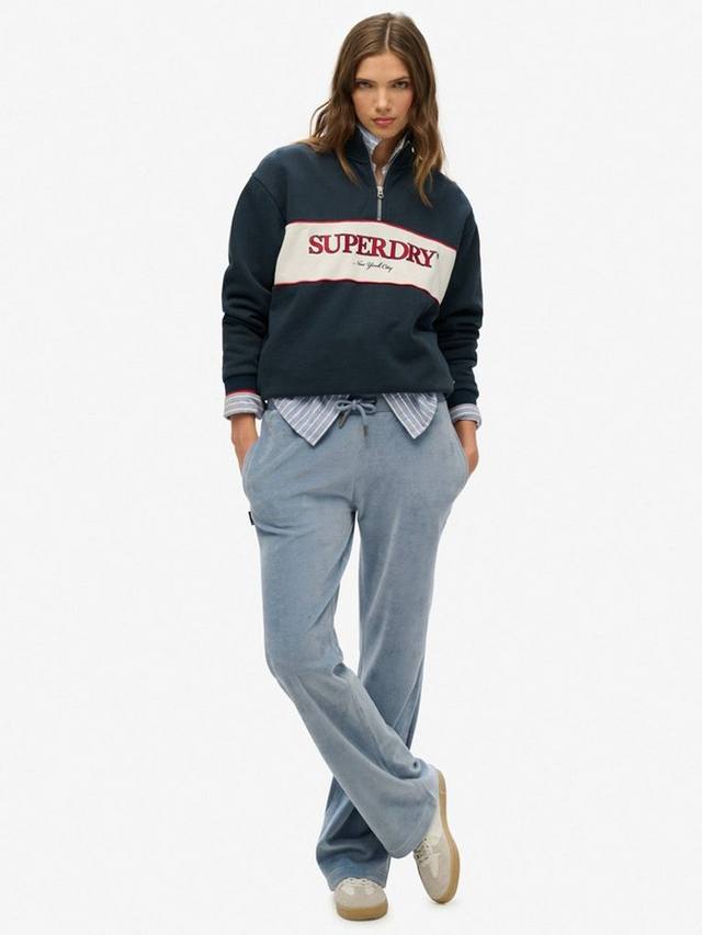 Вельюровые широкие спортивные брюки Superdry, Tidal Blue
Вельюровые широкие спортивные брюки Superdry, Tidal Blue
