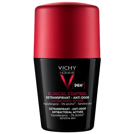 Vichy Homme Clinical Control 96 H шариковый антиперспирант для мужчин, 50 мл
Vichy Homme Clinical Control 96 H шариковый антиперспирант для мужчин, 50 мл