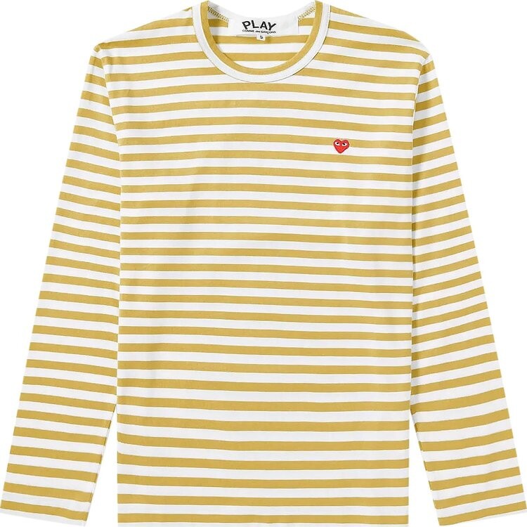 Футболка Comme des Garçons PLAY Striped Long-Sleeve T-Shirt 'Yellow', желтый 
Футболка Comme des Garçons PLAY Striped Long-Sleeve T-Shirt 'Yellow', желтый