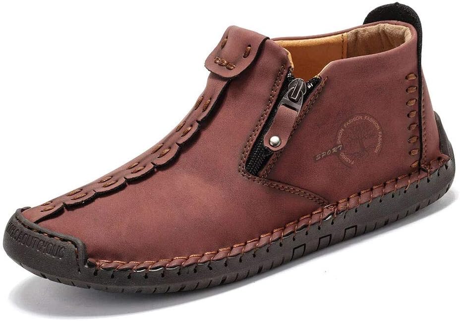 Мужские ботинки QINGCOMFACAI на щиколотку, кожаные повседневные лоферы, обувь с пристрачиванием вручную, чукка, удобная обувь для вождения и работы на улице, красный
Мужские ботинки QINGCOMFACAI на щиколотку, кожаные повседневные лоферы, обувь с пристрачиванием вручную, чукка, удобная обувь для вождения и работы на улице, красный